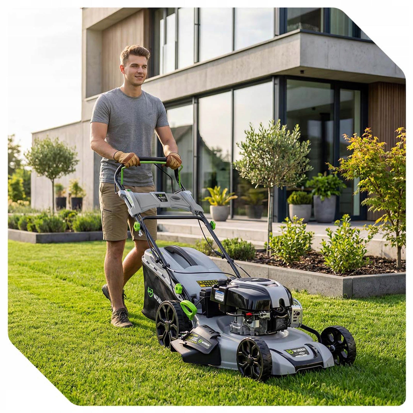 PETROL LAWN MOWER BRIGGS & STRATTON DRIVE START ON BUTTON 56 CM Packaging status original