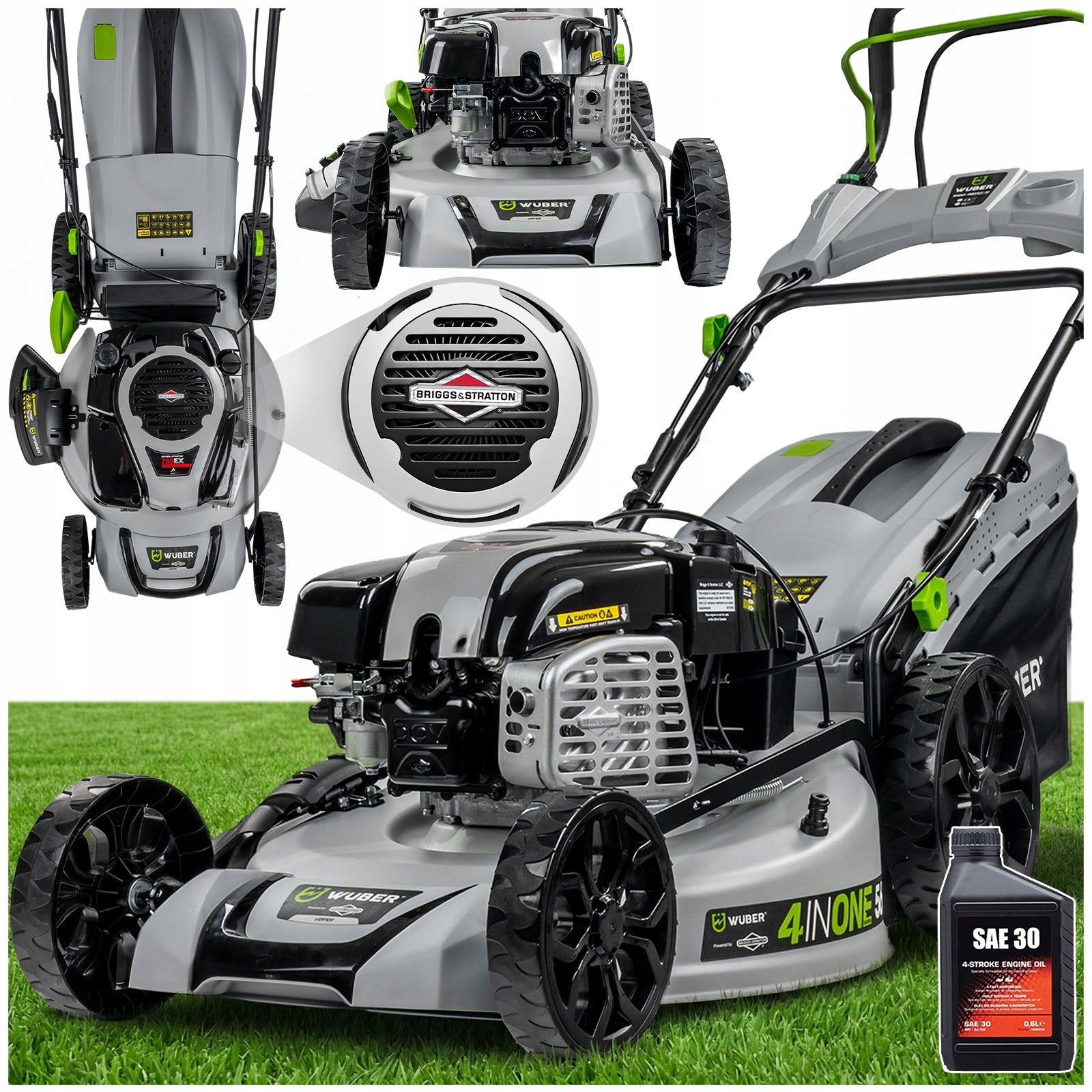 PETROL LAWN MOWER BRIGGS & STRATTON DRIVE START ON BUTTON 56 CM