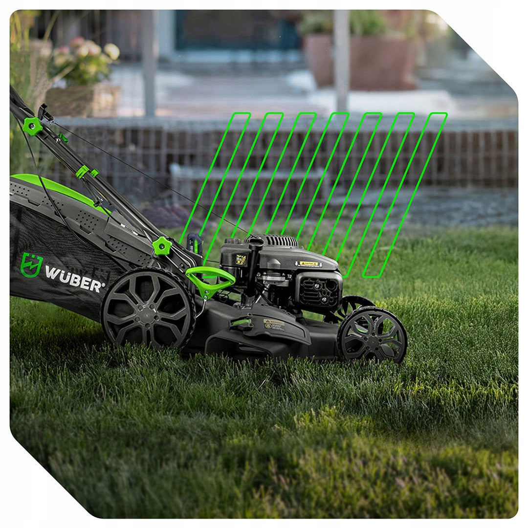 PETROL LAWN MOWER WITH DRIVE BUTTON FIRING ENGINE LONCIN OIL Packaging status original
