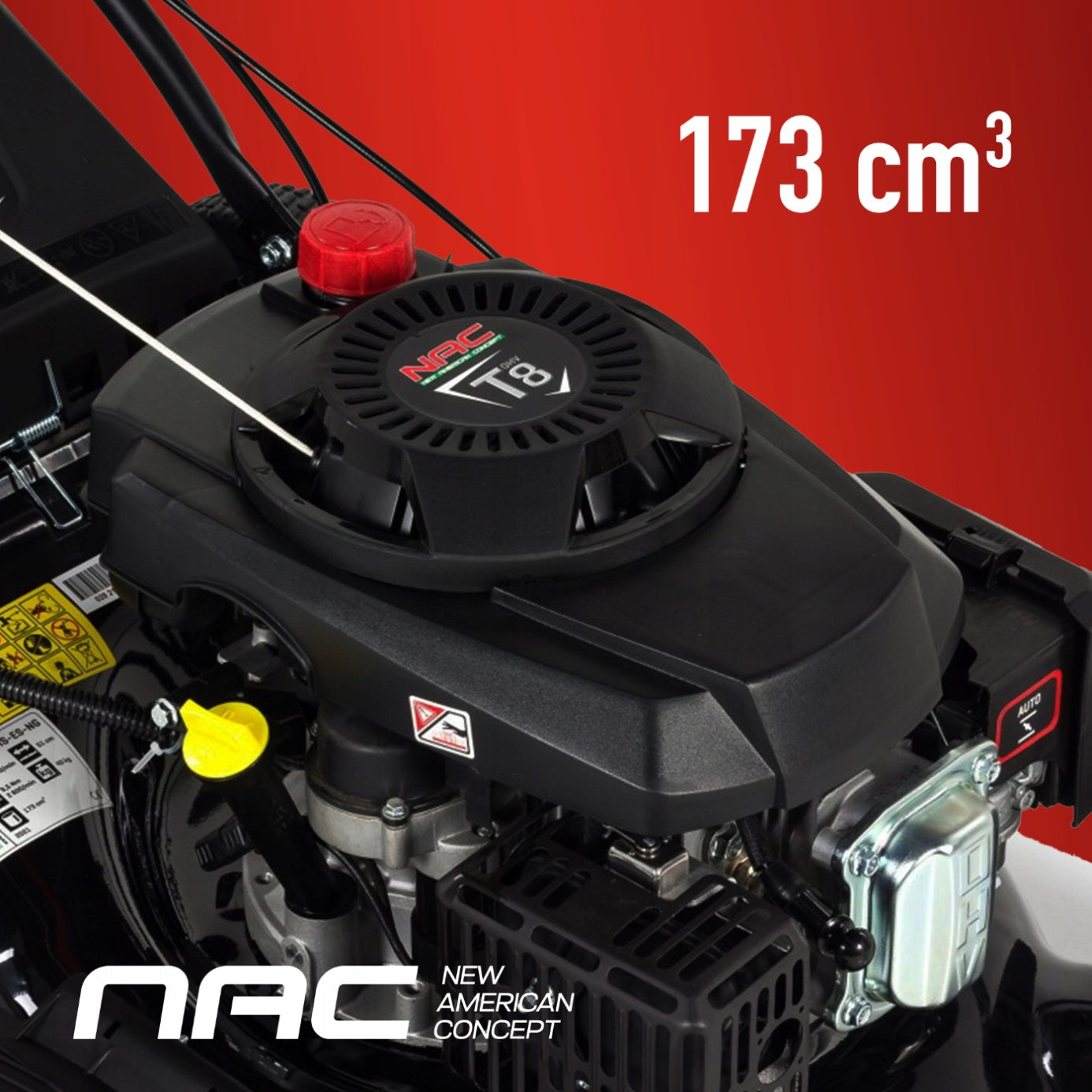PETROL MOWER NAC WITH DRIVE EL. START 173CM3 51CM 60L 5IN1 MULCHING Manufacturer code LS50-173-HS-ES-NG