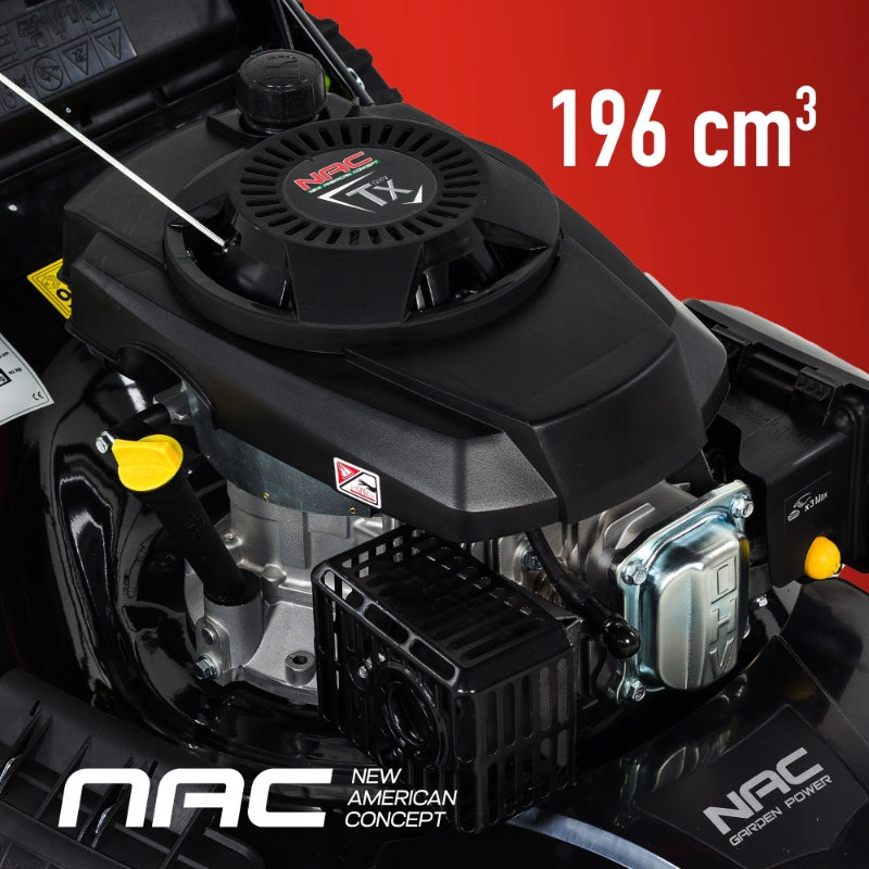PETROL MOWER WITH DRIVE NAC 53CM 196CM3 3,6KW BASKET 75L 5IN1 MULCHING Basket capacity 75 l