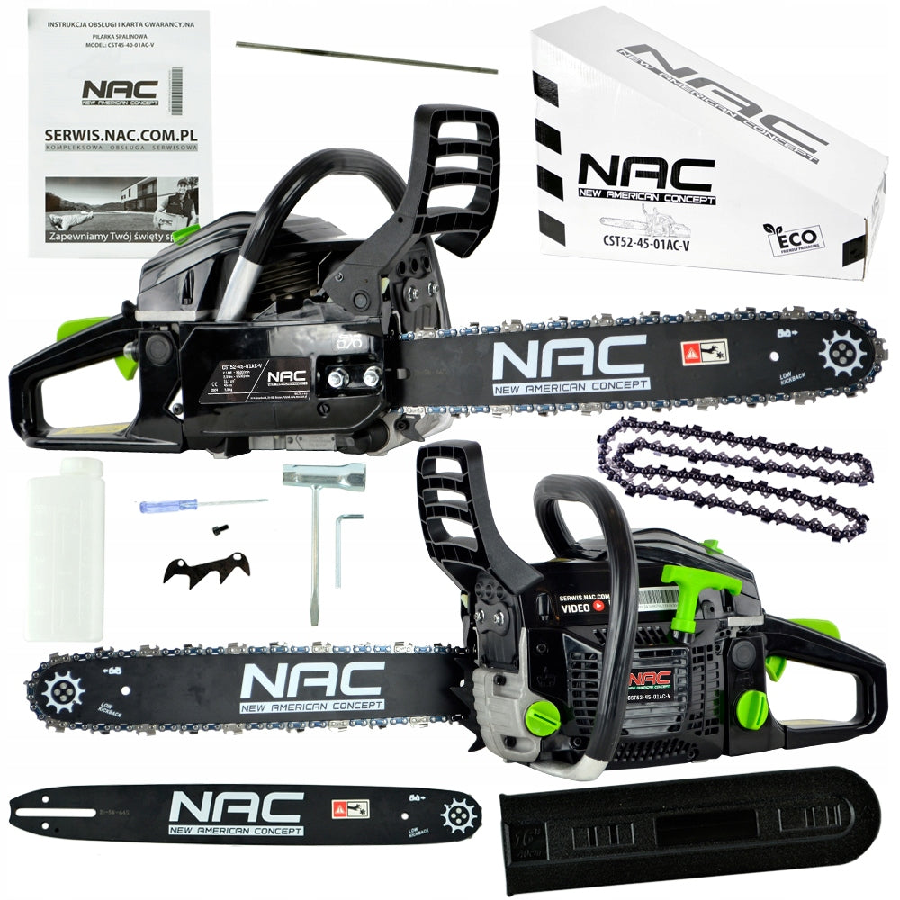 PETROL SAW NAC 2.85 KM CAPACITY 51,7 CC GUIDE 45 CM LIGHT STRONG