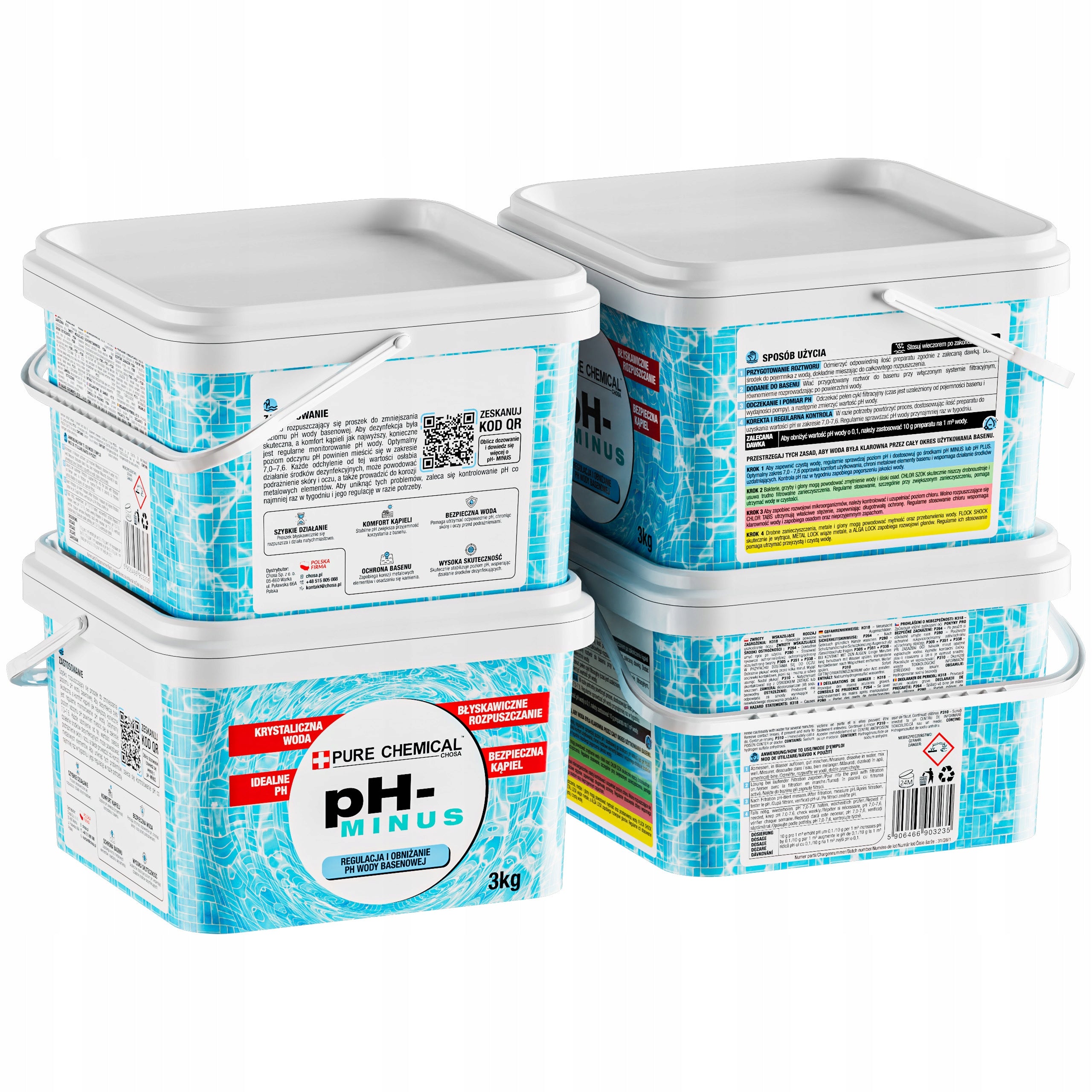PH MINUS FOR POOL WATER PH REGULATOR IN POOL LOWERS PH 3kg EAN (GTIN) 5906466903235