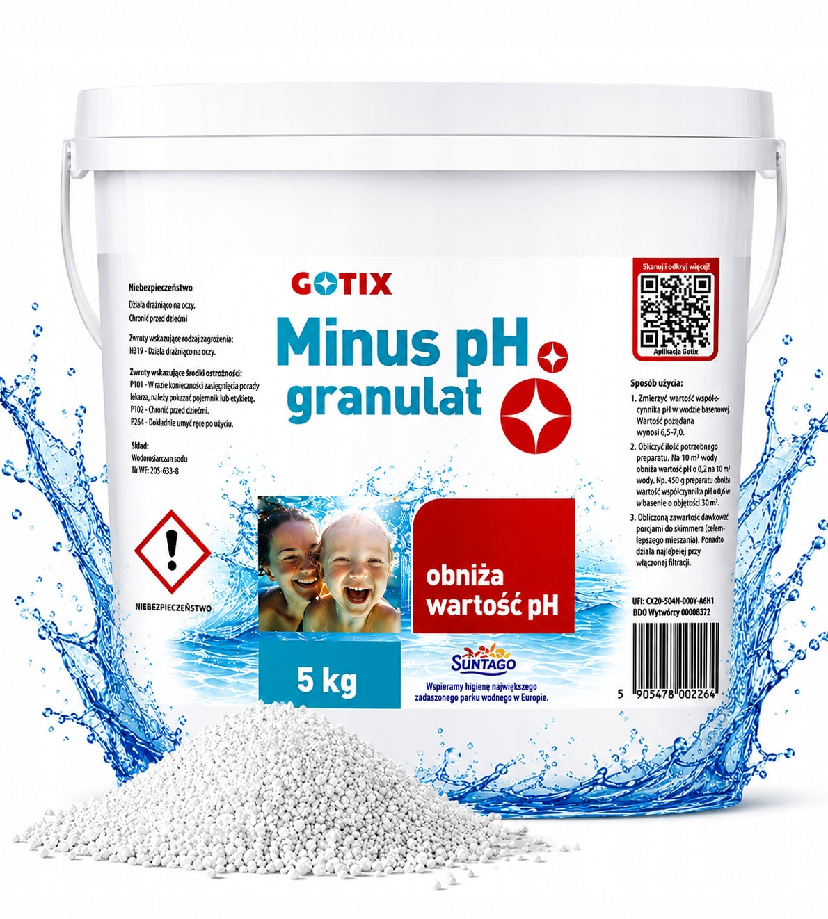 PH MINUS Granules for Lowering PH in Swimming Pool Chemistry PH Minus 5kg