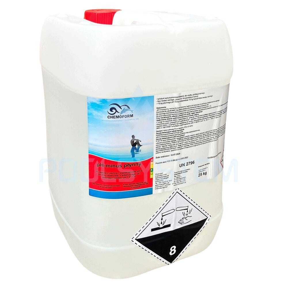 PH MINUS pH- Concealer Lowering Ph Water Chemistry Swimming Pool Jacuzzi Chemoform 25L Packaging status original