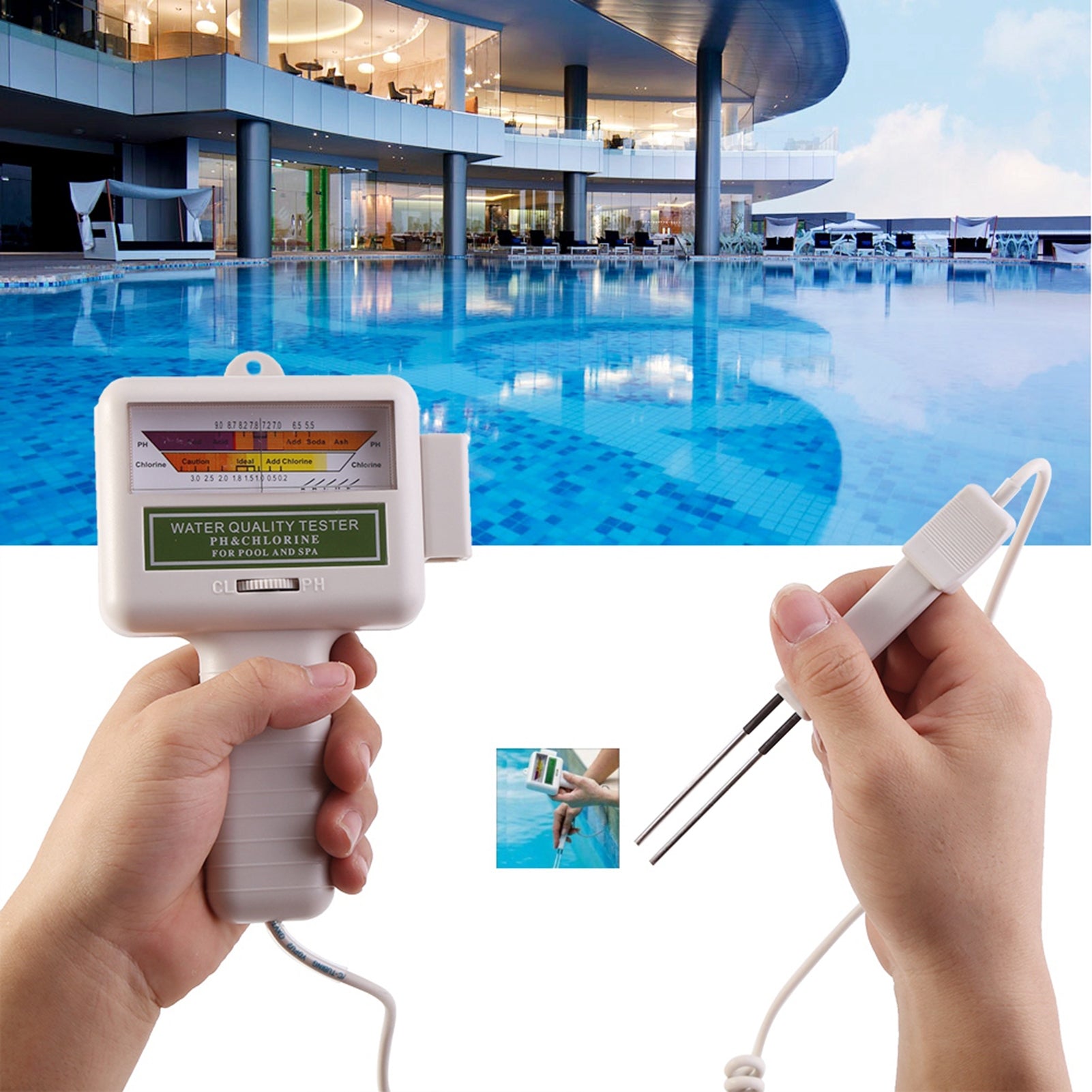 PH WATER TESTER METER AND CHLORINE LEVEL SUITABLE FOR 7.2-7.8PH POOL Weight 0.161 kg