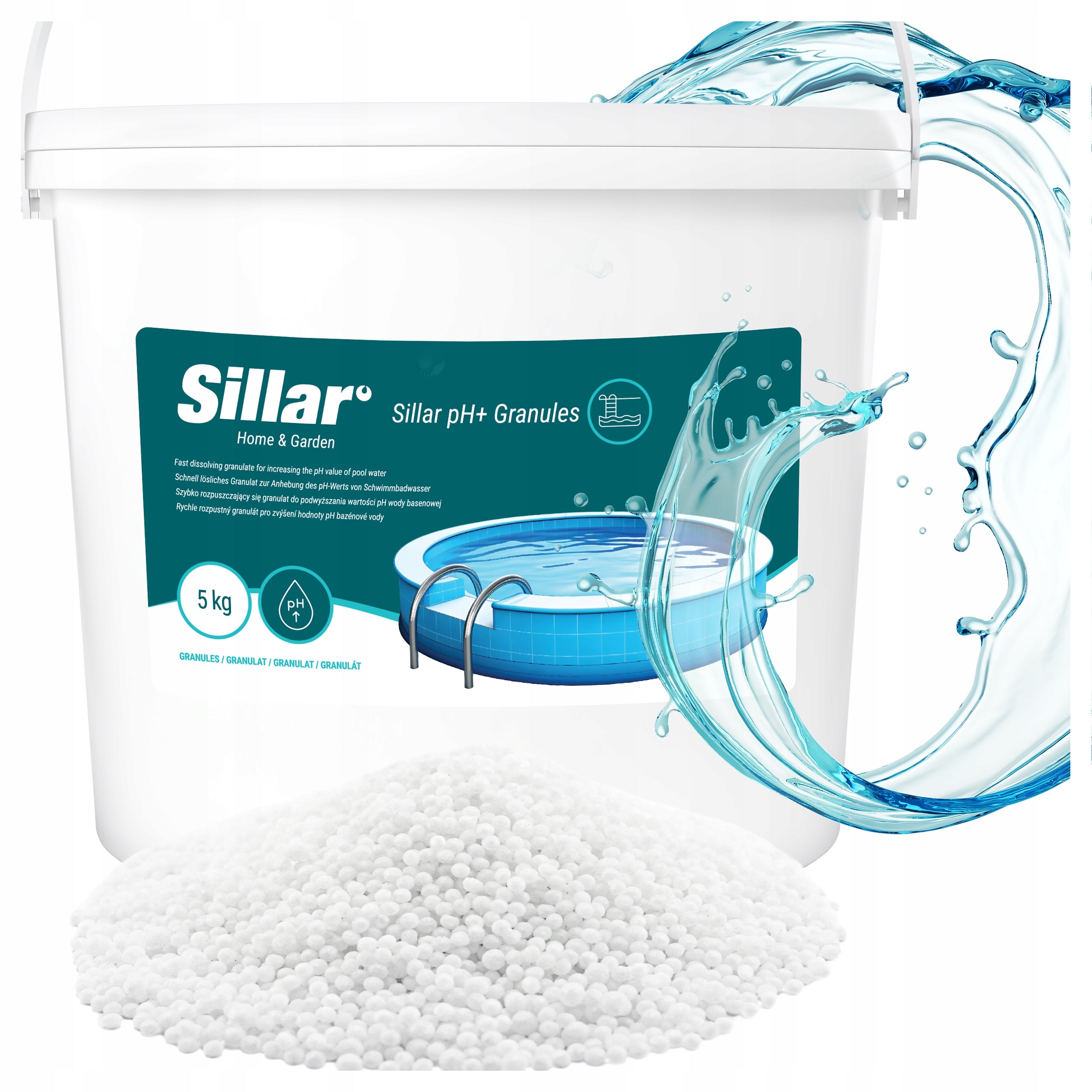 PH+ plus granules PH boosting in the pool jacuzzi pool chemistry 5kg