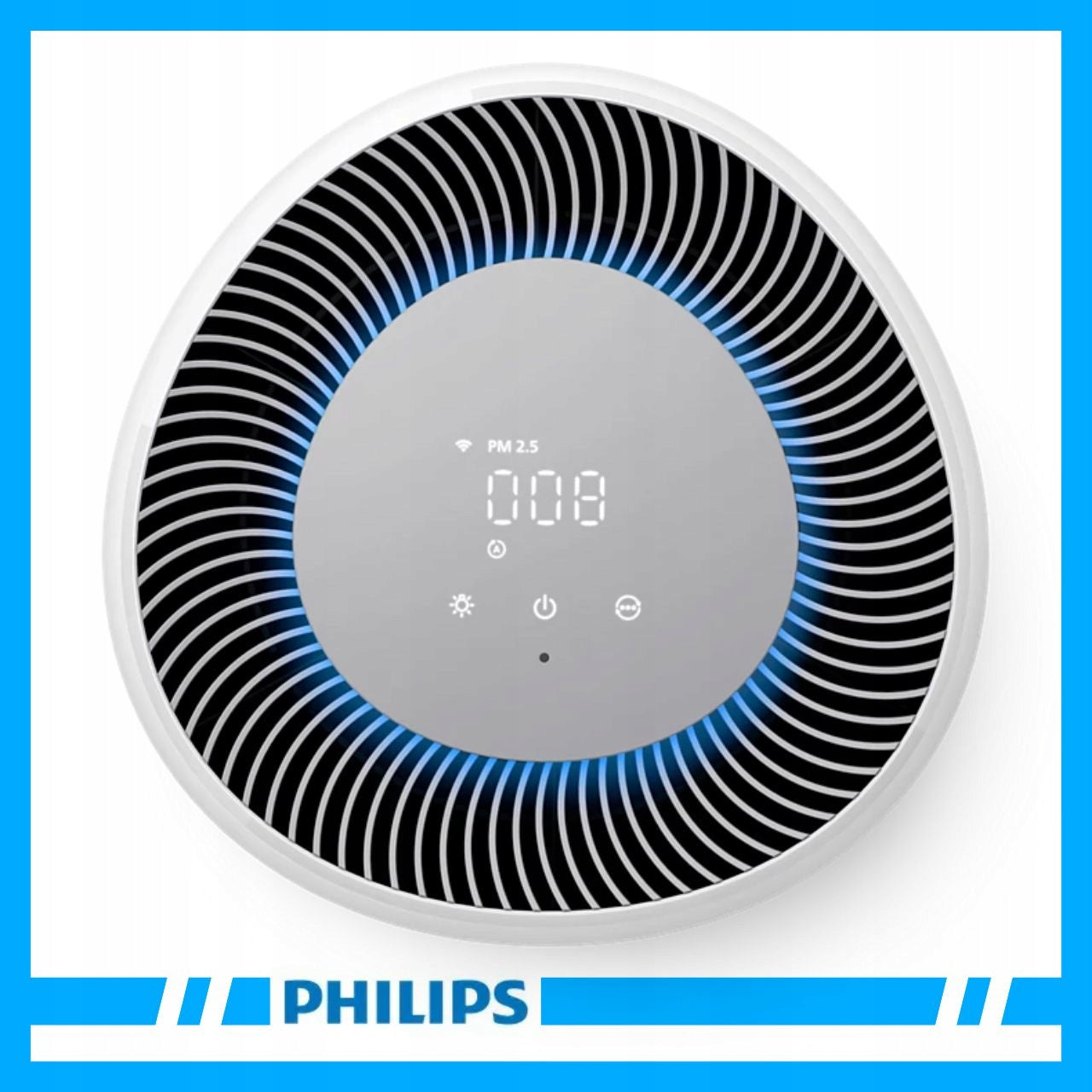 PHILIPS Air Purifier AC2220/10 ULTRA-quiet Apka AIR+ NanoProtect Dominant color white