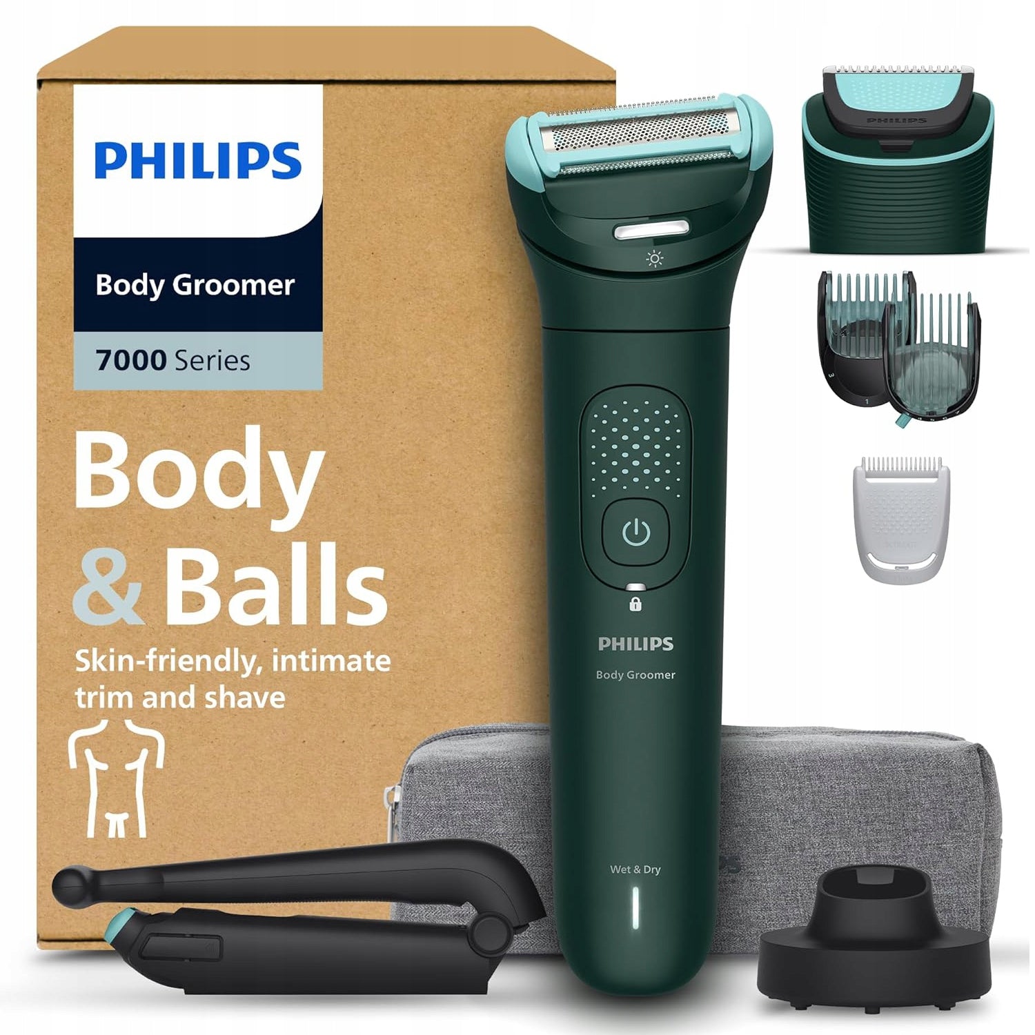 PHILIPS BG7485/30 TRIMMER, MEN'S BODY SHAVER, BODYGROOM SERIES 7000