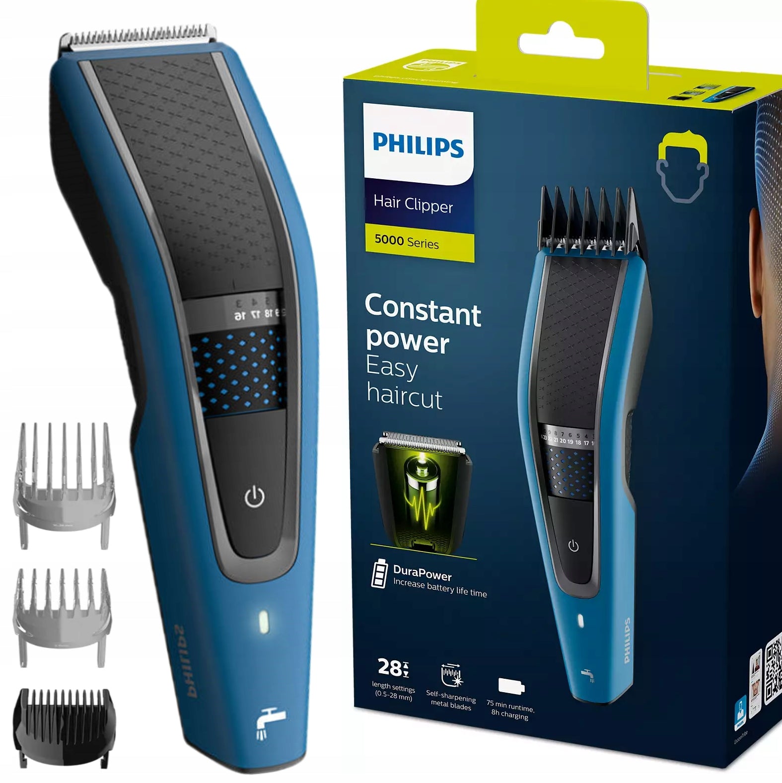 PHILIPS CLIPPER FOR HAIR AND FACIAL HAIR + 3 ATTACHMENTS