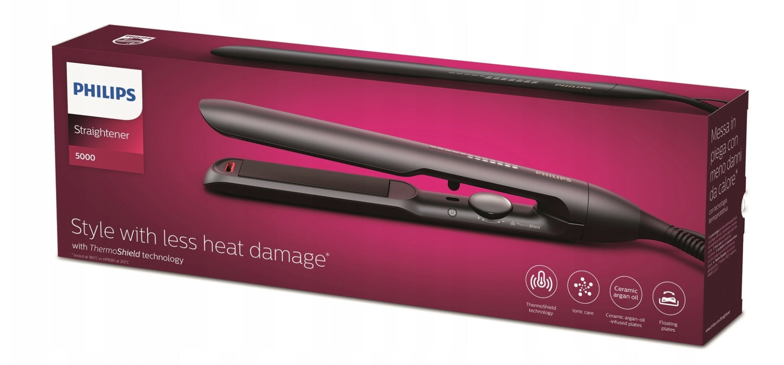PHILIPS Hair Straightener 50W Black Ceramic Ionization Black!! Brand Philips