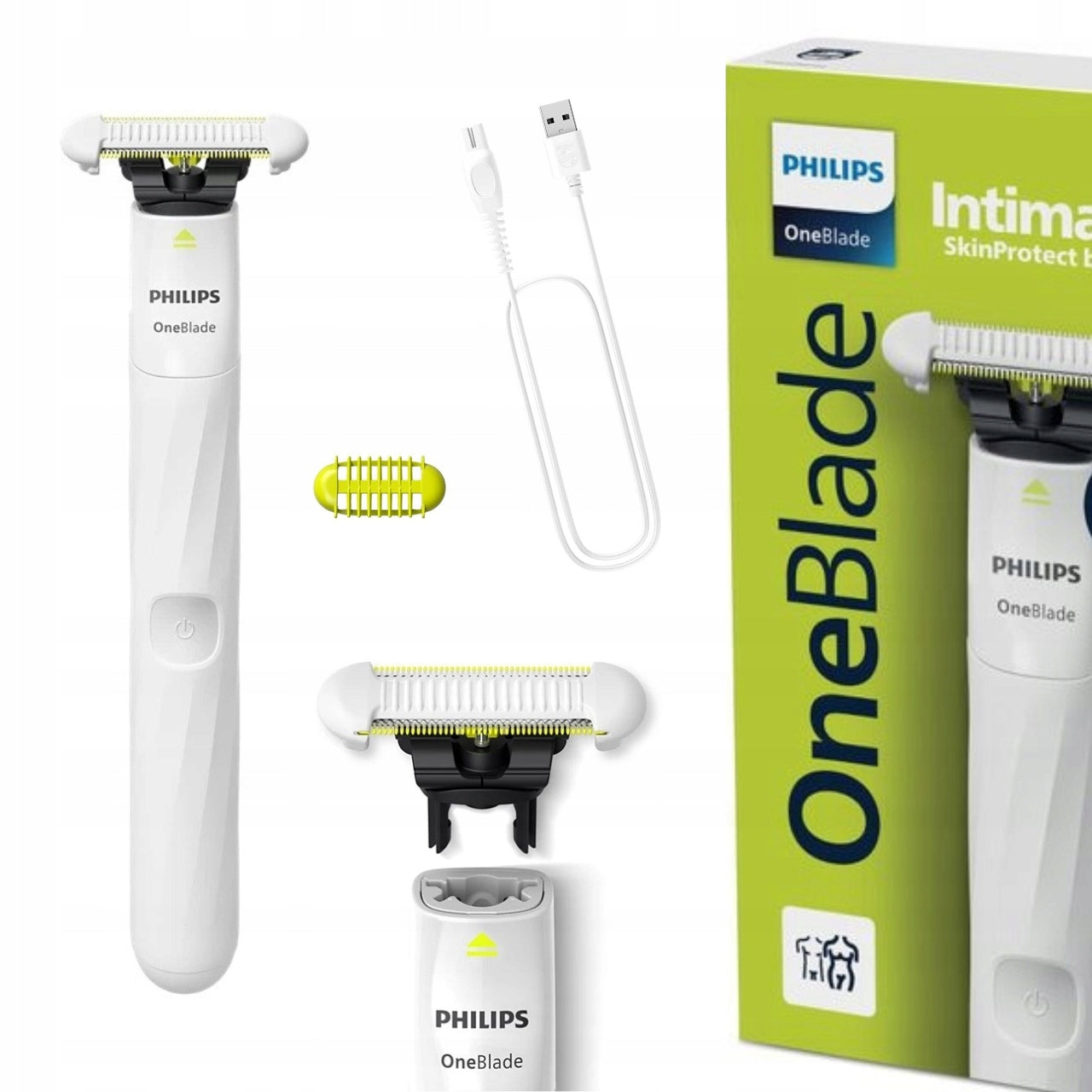 PHILIPS INTIMATE ONEBLADE SHAVER FOR WOMEN BIKINI BODY WITH CAP 2022