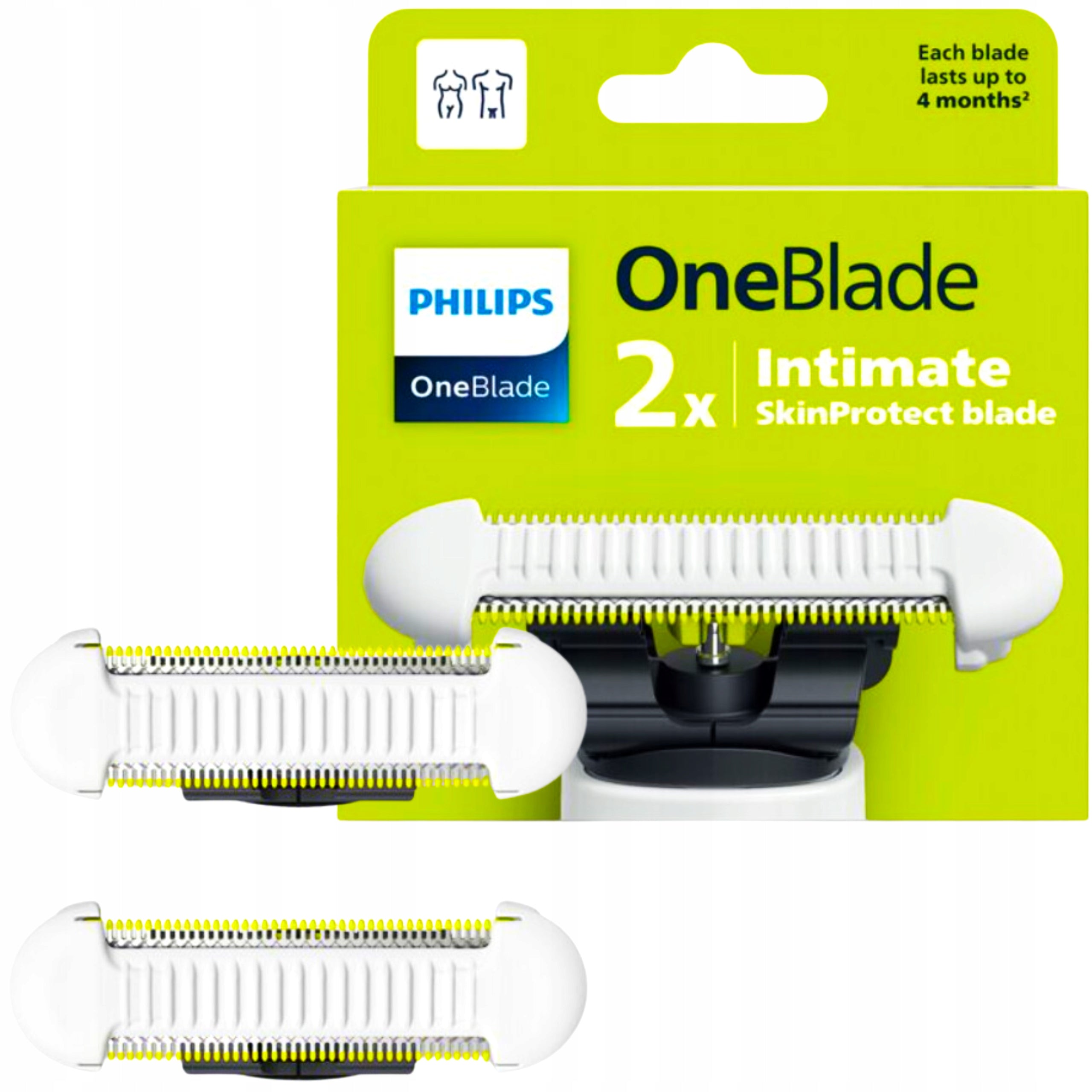 PHILIPS ONEBLADE WOMEN'S SHAVER BLADES FOR INTIMATE AREAS 2 PIECES