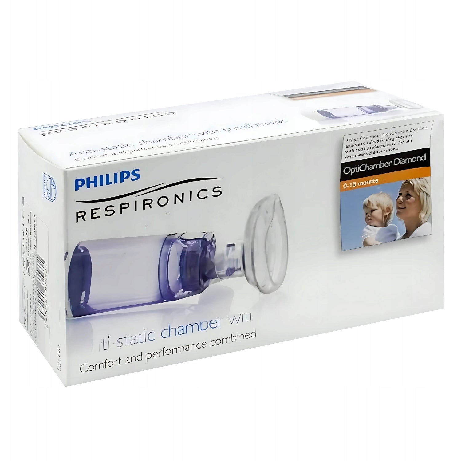 PHILIPS OPTICHAMBER inhalation chamber for infants 0-18 mc small mask Medical device yes