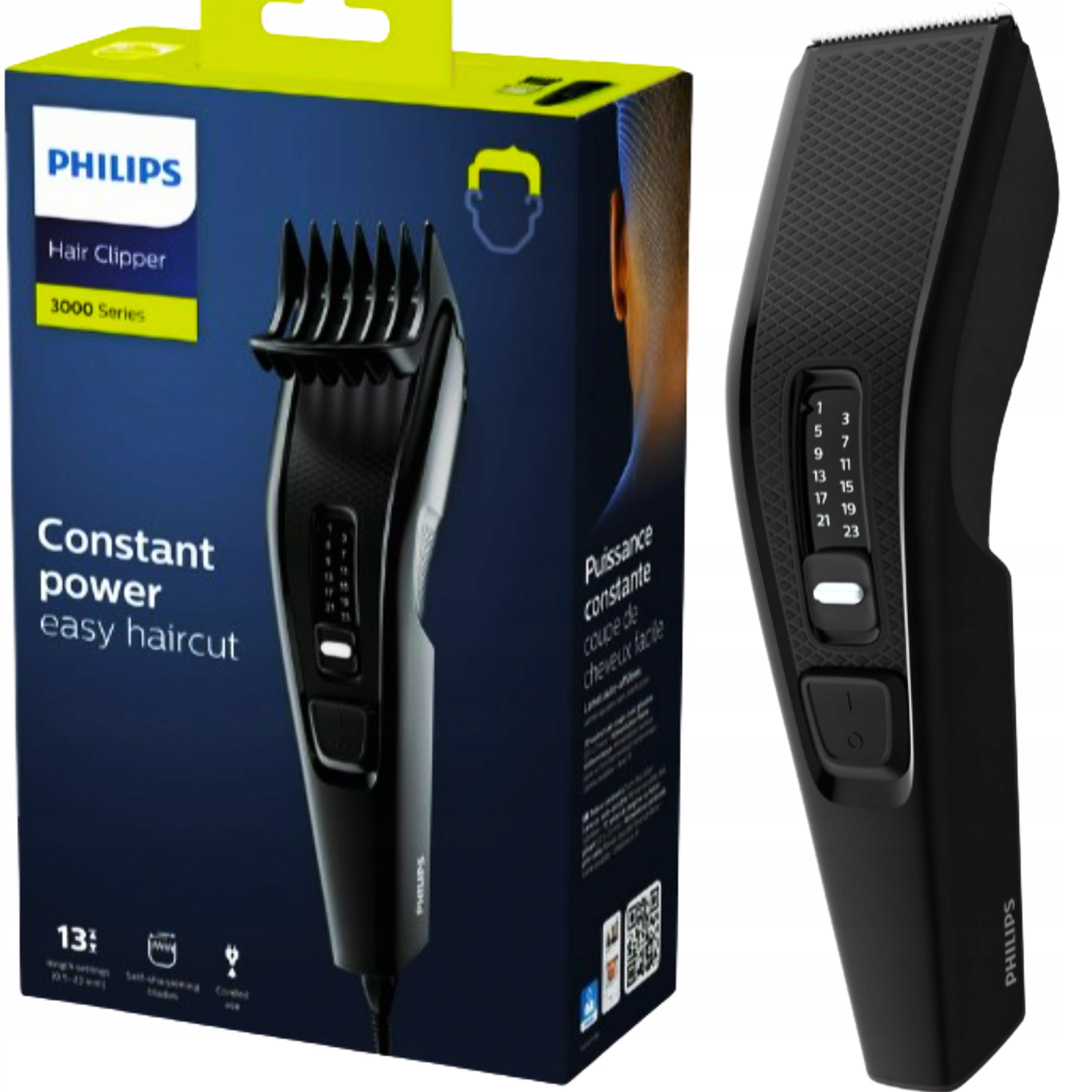PHILIPS RAZOR FOR CUTTING HAIR AND FACIAL HAIR SET FOR SHAVING Manufacturer code 5289