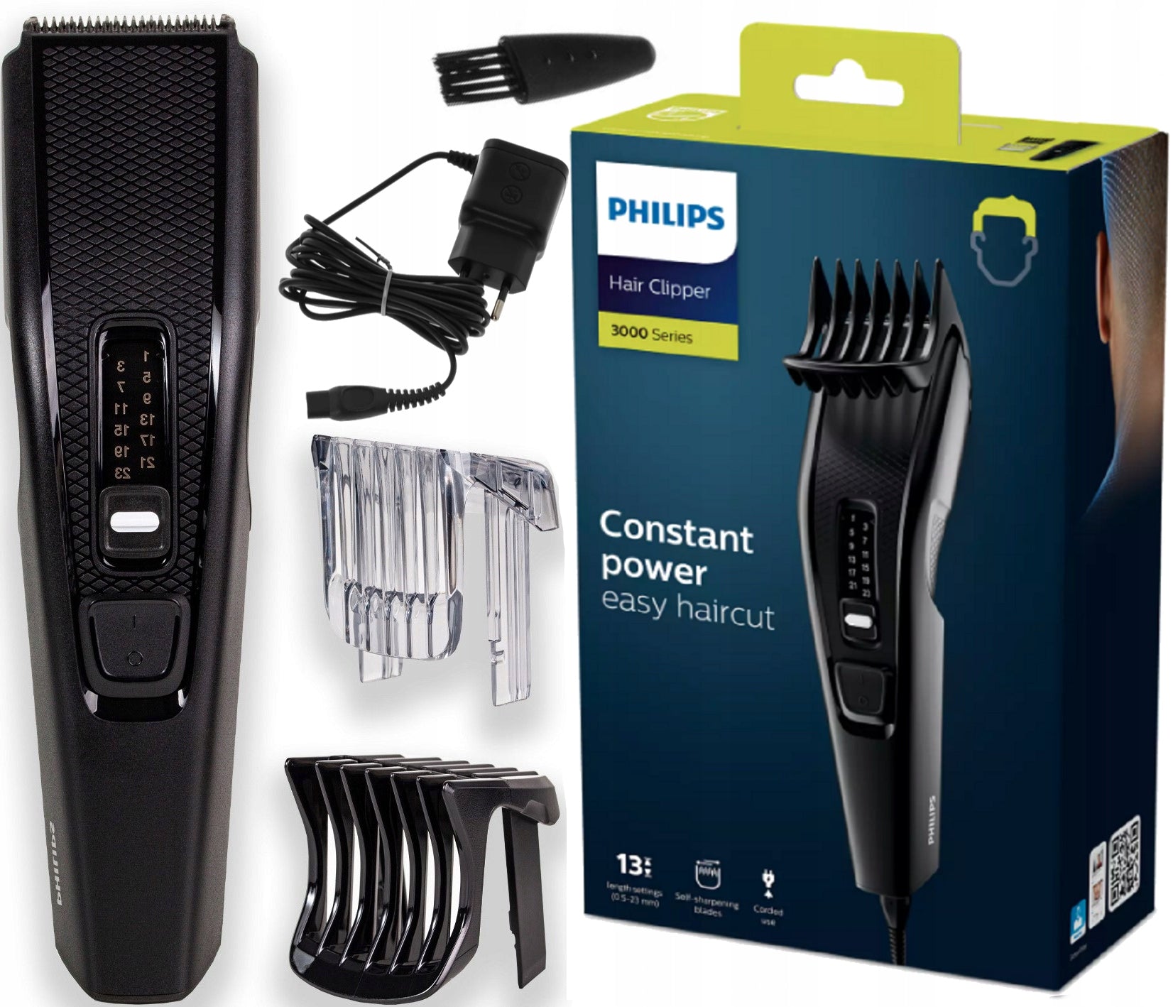 PHILIPS RAZOR FOR CUTTING HAIR AND FACIAL HAIR SET FOR SHAVING