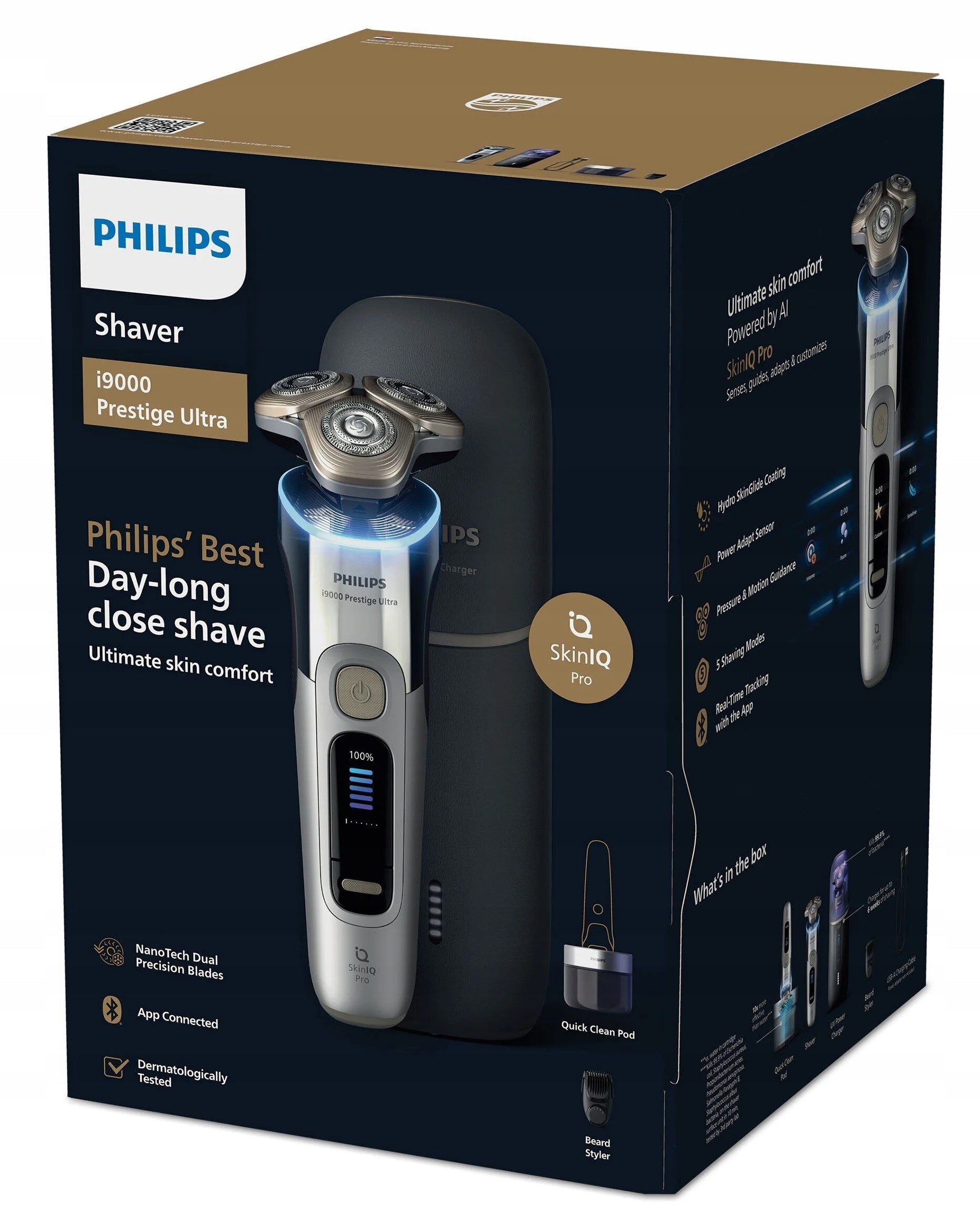 PHILIPS Series I9000 Prestige Ultra SkinIQ Pro XP9404/46 Batteries included yes