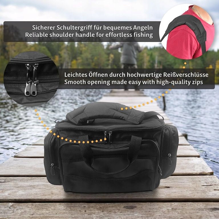 PHISIONICS Fishing Bag, 56 x 31 x 30 cm, Black Brand Physionics