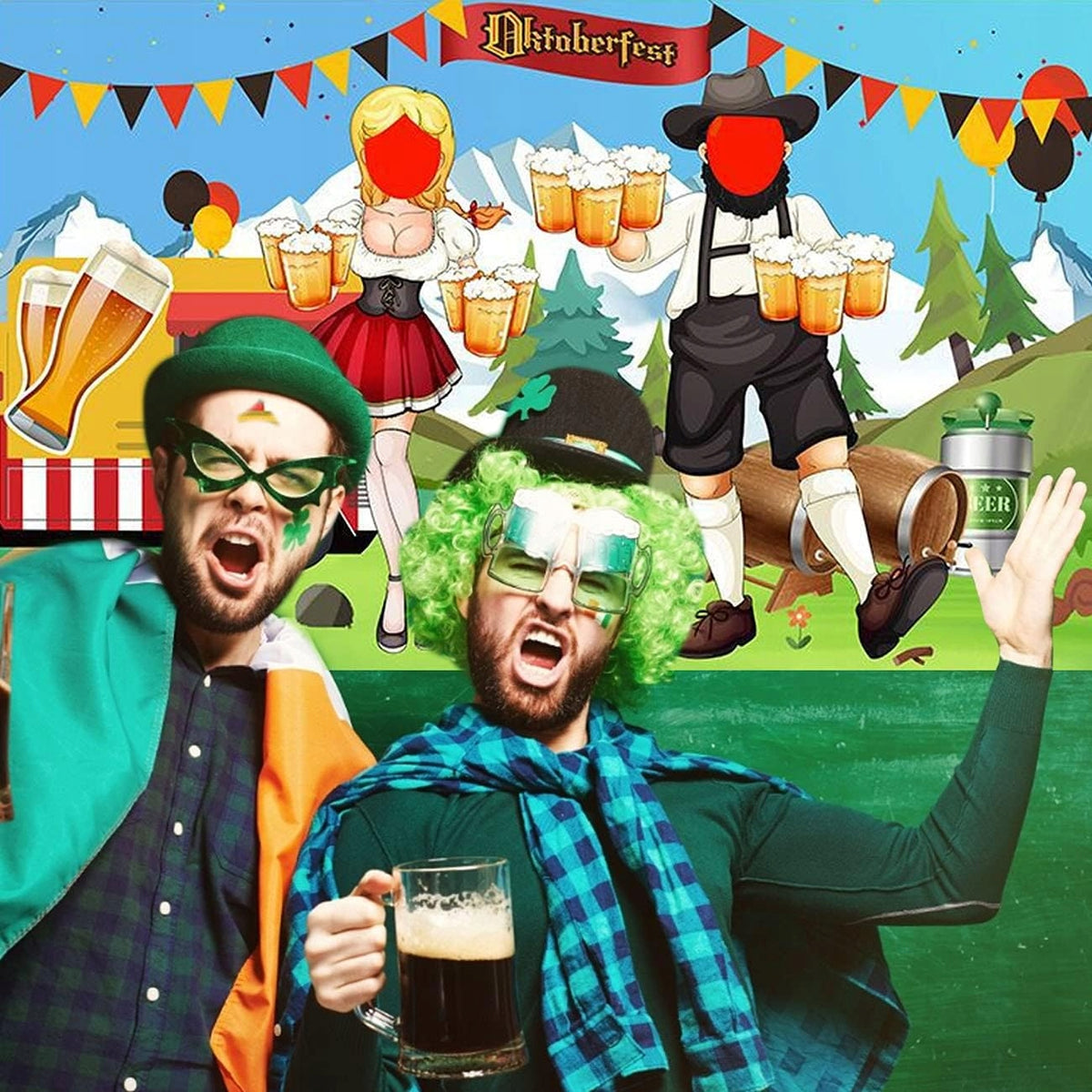 PHOTO BACKGROUND DECORATION OKTOBERFEST BEER FESTIVAL PARTY 180x110CM Manufacturer no brand