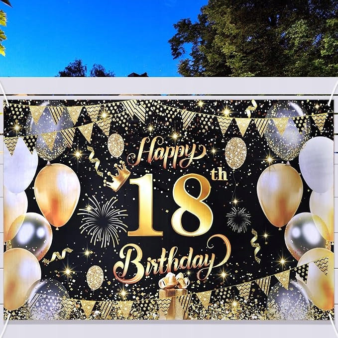 PHOTO BACKGROUND WALL FOR 18TH BIRTHDAY 110x180cm Manufacturer code CDAFW