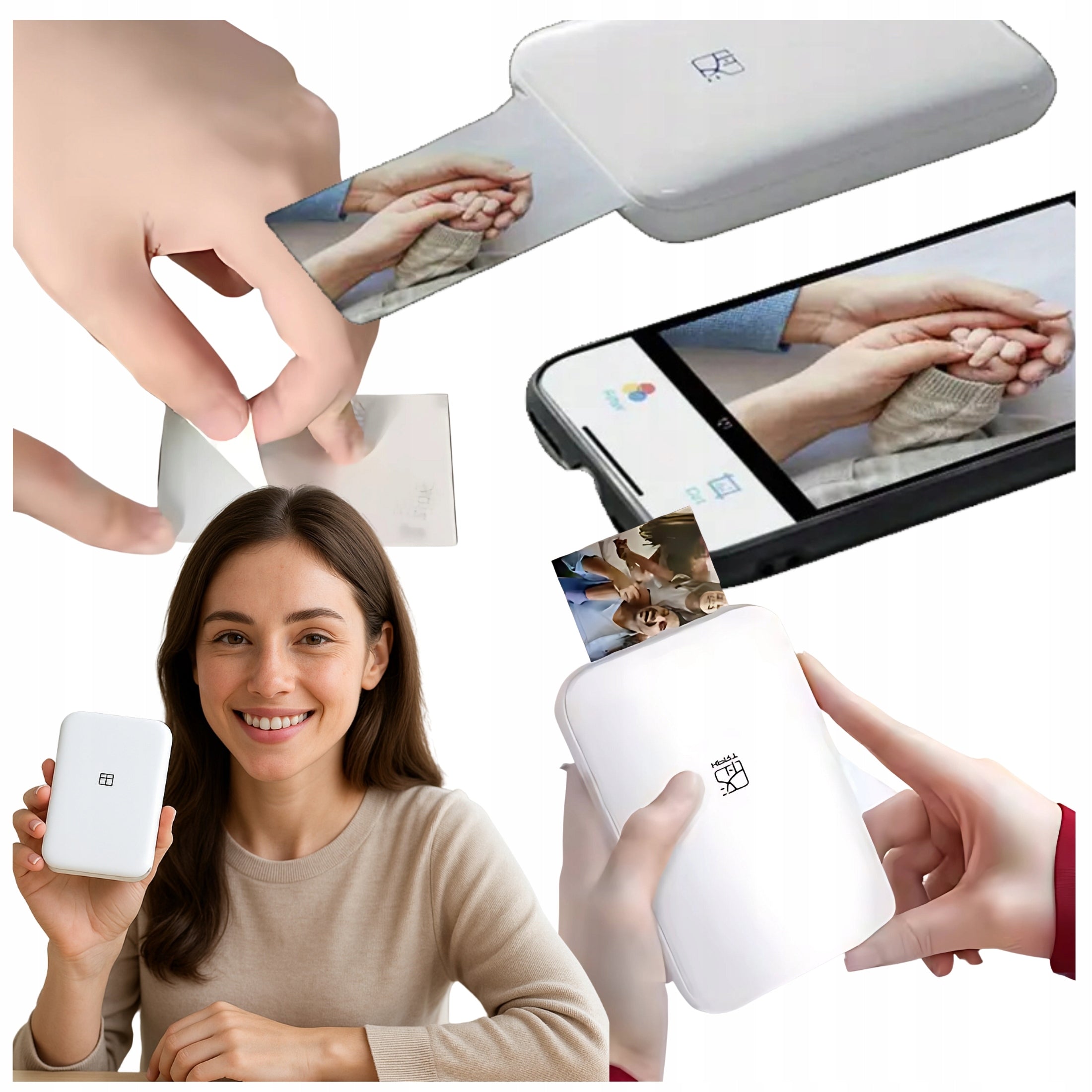 PHOTO PRINTER FOR IPHONE SAMSUNG SMARTPHONE THERMAL PRINTING WITHOUT INK