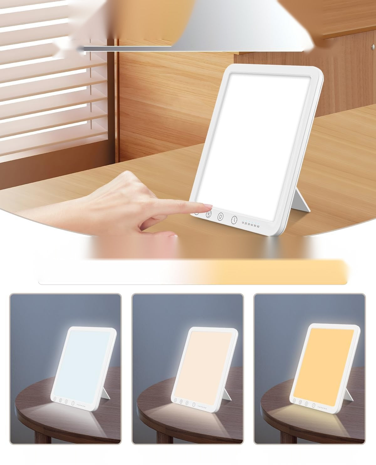 PHOTOTHERAPY LAMP 10000 LUX LED DAILY BRIGHTNESS TIMER WITHOUT UV Brand no brand