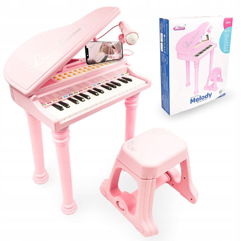PIANO FOR CHILDREN LEARNING MULTIMEDIA GAMES ORGAN MICROPHONE MP3 + STOOL Packaging status original