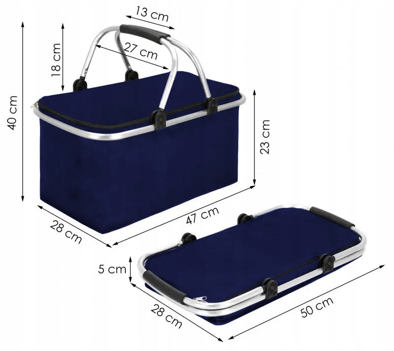 PICNIC BASKET FOLDING THERMAL BAG TOURIST INSULATION BASKET 30L Packaging status original