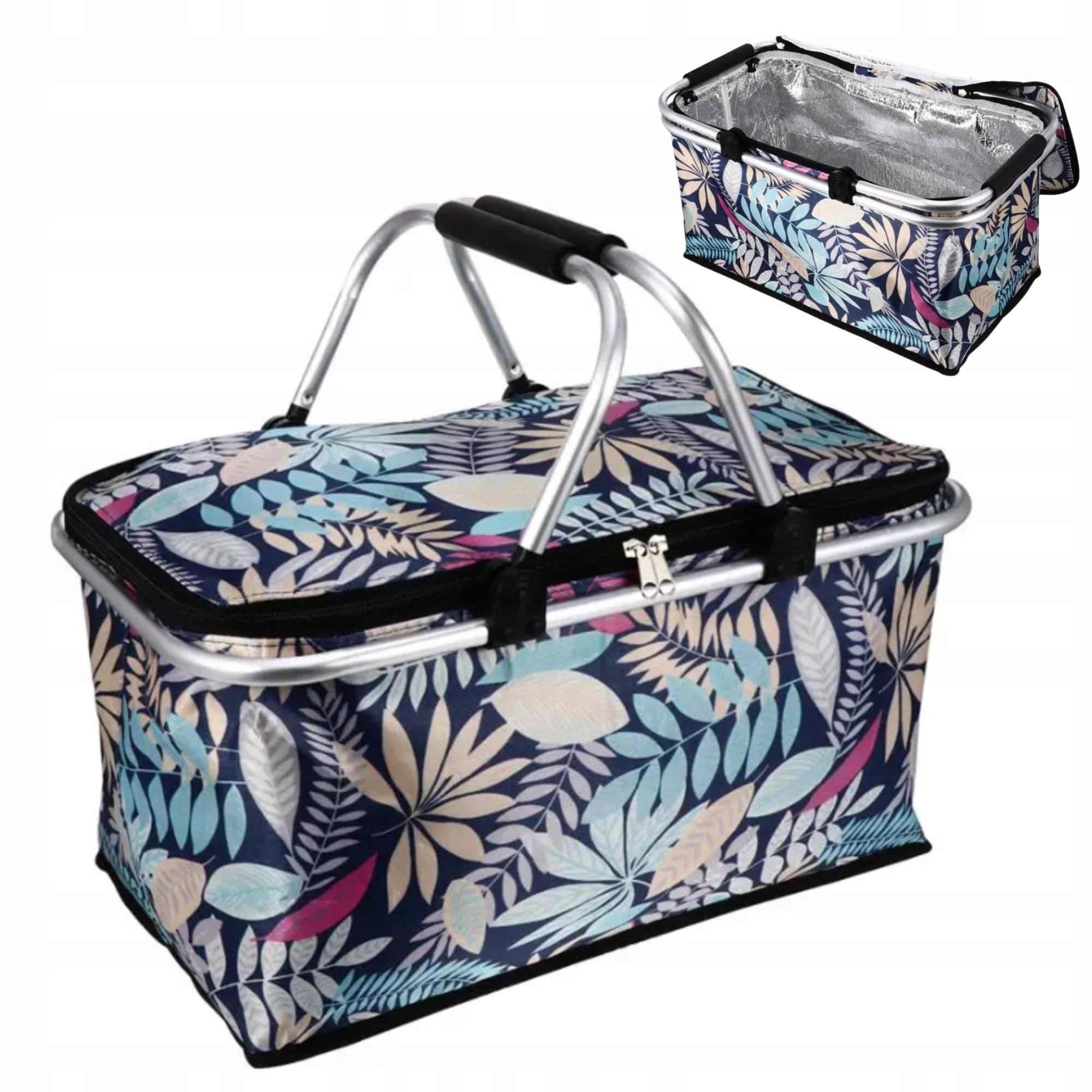 PICNIC BASKET THERMAL BASKET FOR PICNIC SHOPPING FOLDING BAG LARGE
