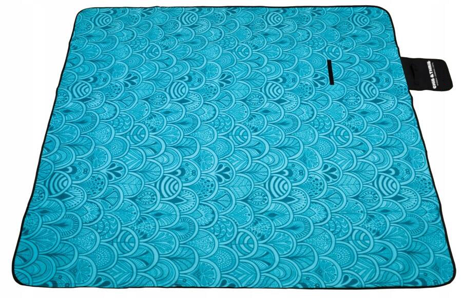 PICNIC BLANKET 200x200 FOLDING FOR GRASS HIKING POCKET Chill&Thrill Packaging status original