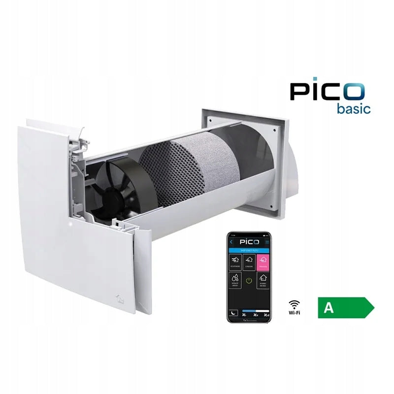 PICO BASIC 60 WALL RECUPERATOR with humidity sensor+ WiFi