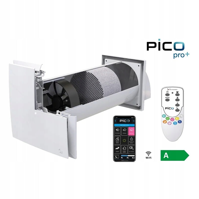 PICO PRO + 60 ULTRA WALL RECUPERATOR with humidity and CO2 sensor