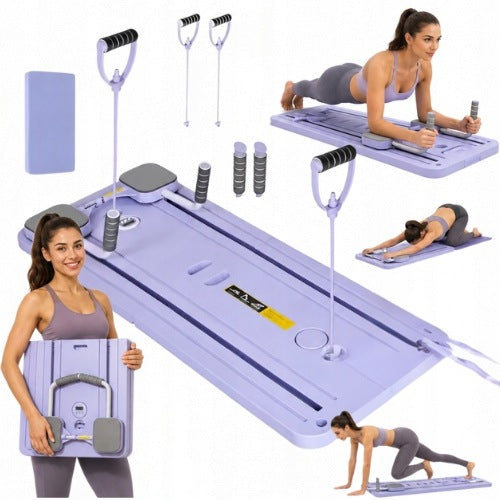 PILATES EXERCISE BOARD REFORMER 10in1 MULTIFUNCTIONAL FOR WOMEN