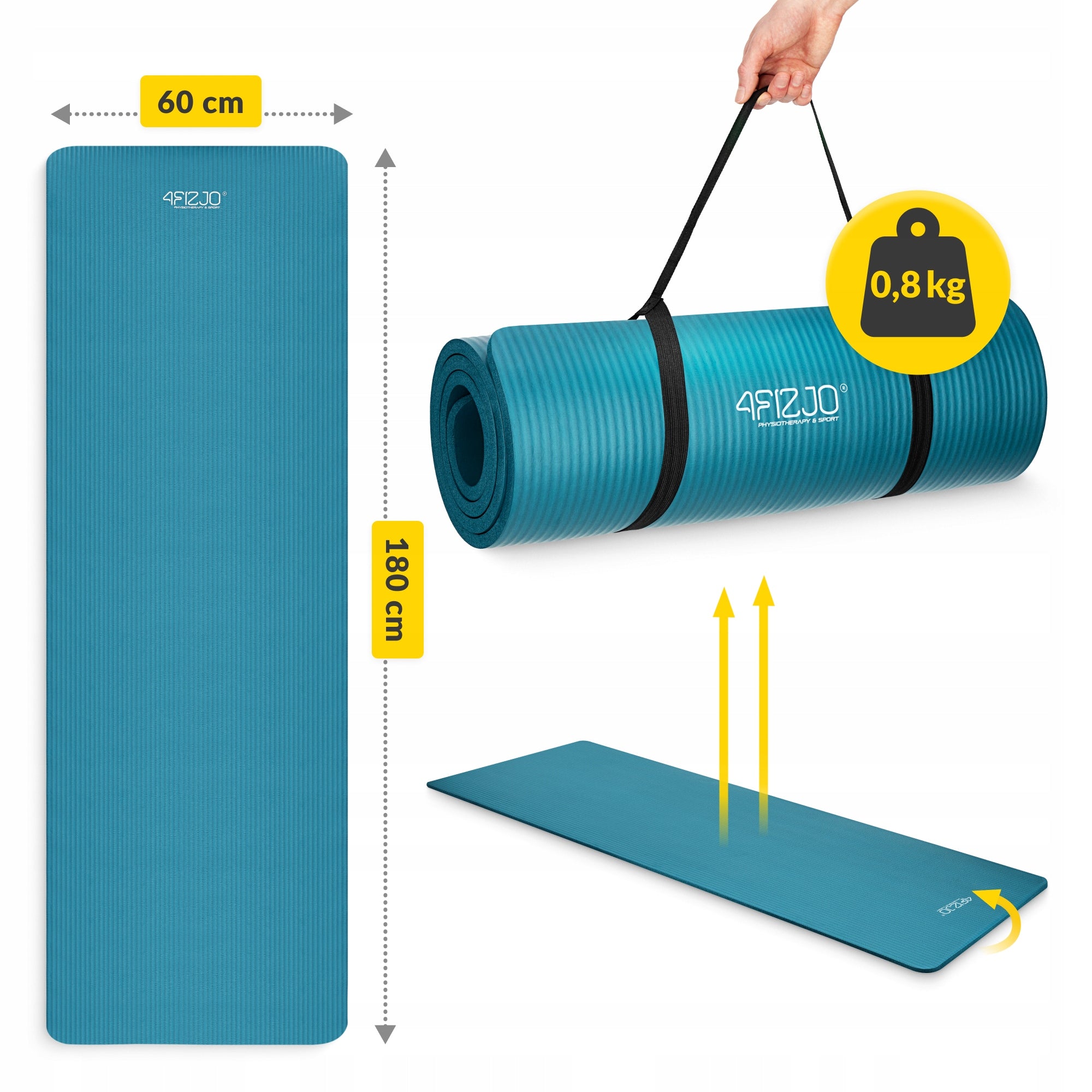 PILATES FITNESS YOGA EXERCISE MAT NON-SLIP THICK FOAM NBR 1,5 CM EAN (GTIN) 5905973406734