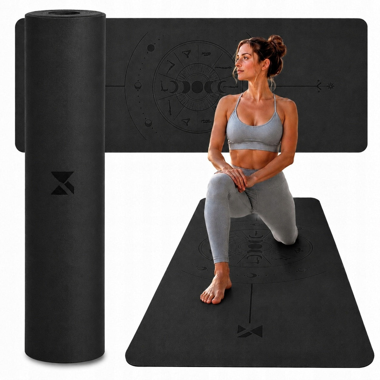PILATES YOGA MAT RUBBER NON-SLIP STABLE 183x61cm
