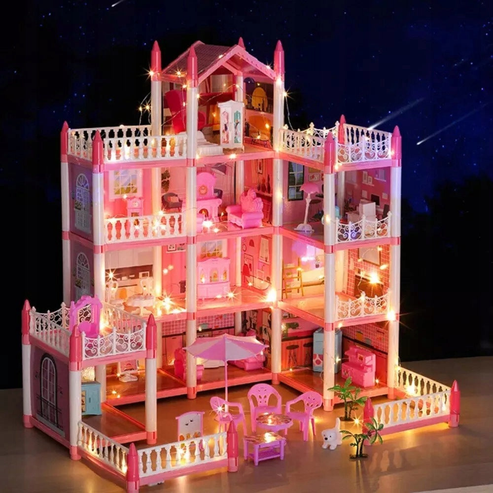 PINK DOLLHOUSE VILLA TOYS BIRTHDAY GIFT FOR GIRL Brand no brand