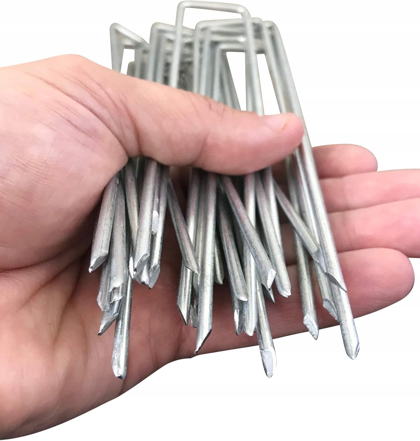 PINS ANCHORS FOR ARTIFICIAL GRASS FIXING 100 PIECES SILVER COLOR EAN (GTIN) 5905644476677