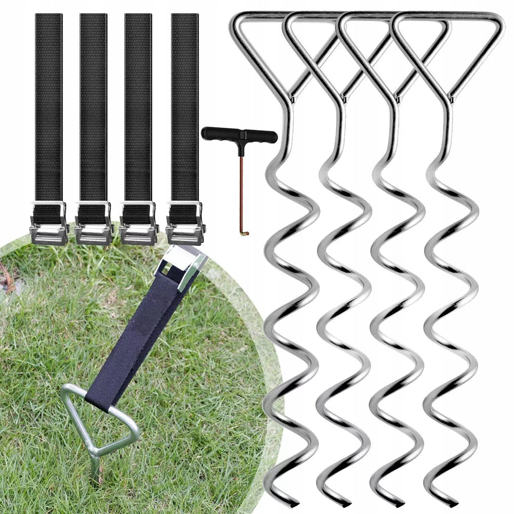 PINS HERRING ANCHORS FIXING TO TRAMPOLINE METAL STEEL 40CM 4PCS