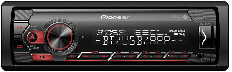 PIONEER MVH-S320BT Car Stereo Receiver - USB, Bluetooth, Spotify, MP3 Ports AUX RCA pre-out (preamplifier) RCA sub-out (subwoofer) USB