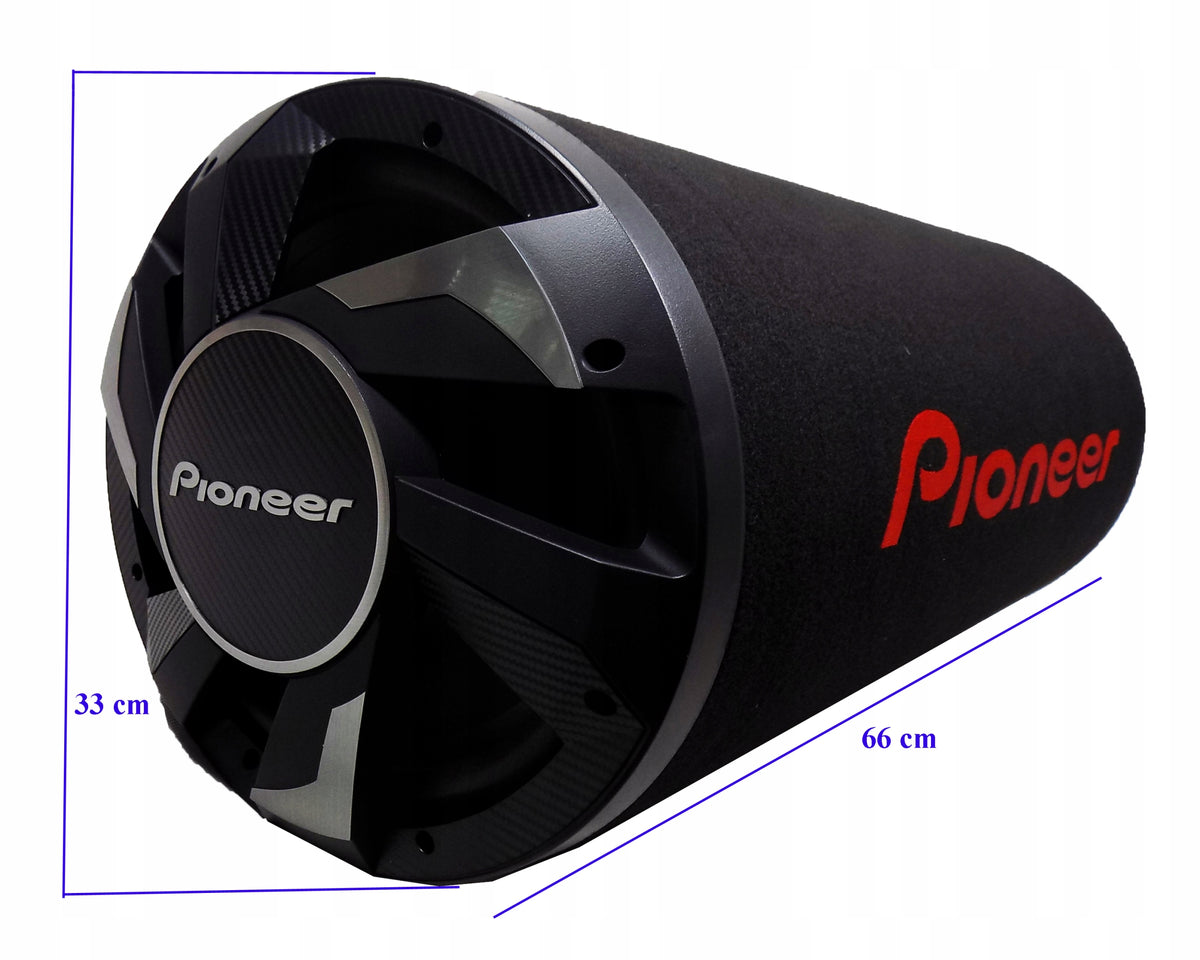 PIONEER SUBWOOFER ACTIVE BASS TUBE 1300W AMPLIFIER + SUPER BASS CABLES Batteries included no