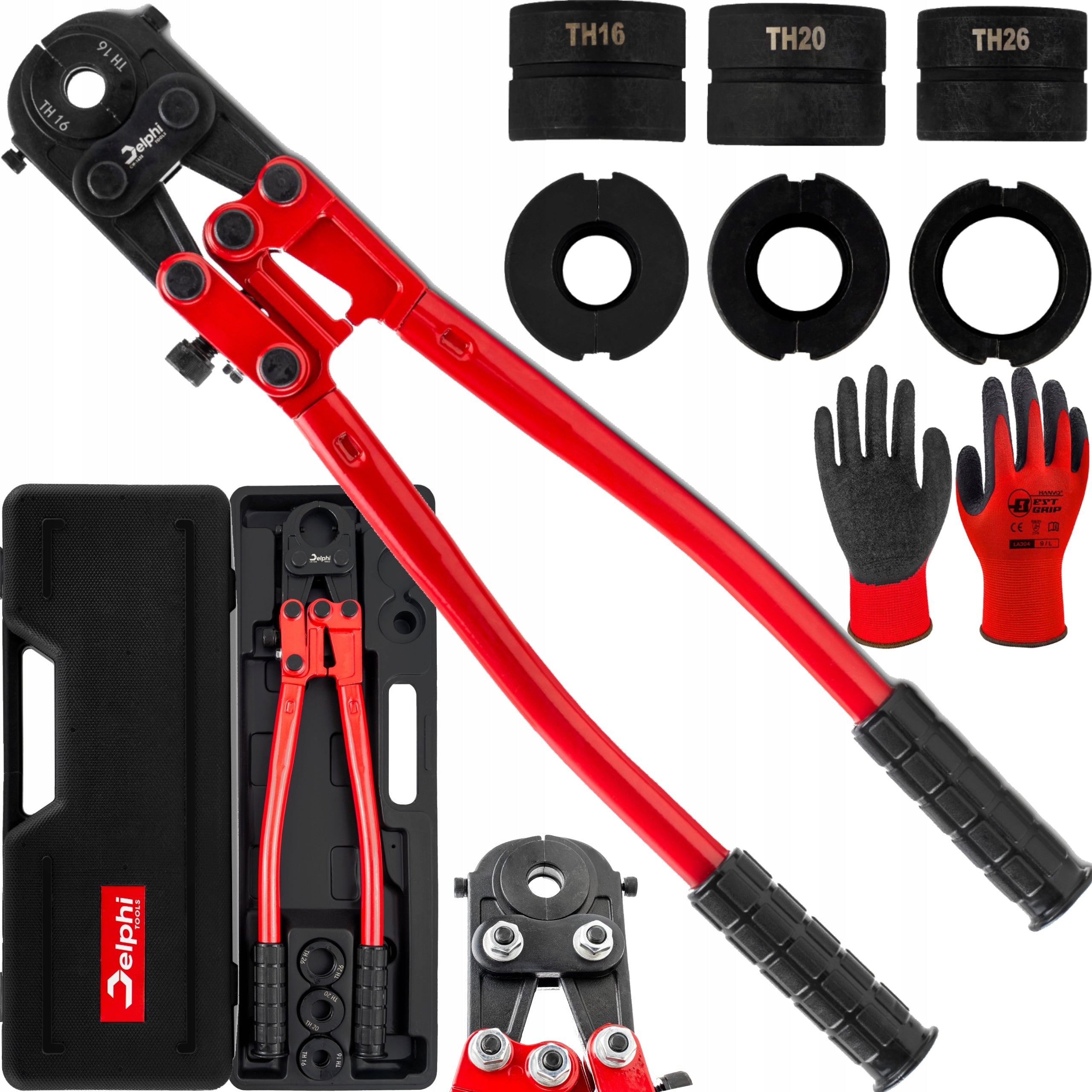 PIPE CRIMPER PEX HYDRAULIC PRESS 16 20 26 mm CRIMPING PLIERS