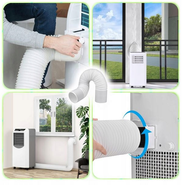 PIPE FOR PORTABLE AIR CONDITIONER FOR WINDOW CHIMNEY 15CM / 3M REINFORCED WITH WIRE Energy class - cooling A+++