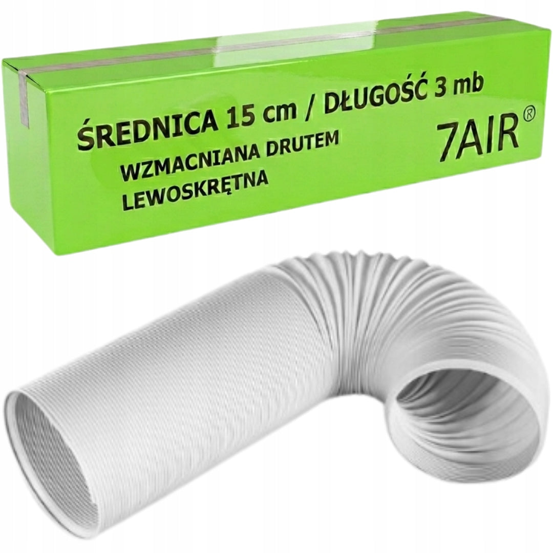 PIPE FOR PORTABLE AIR CONDITIONER FOR WINDOW CHIMNEY 15CM / 3M REINFORCED WITH WIRE