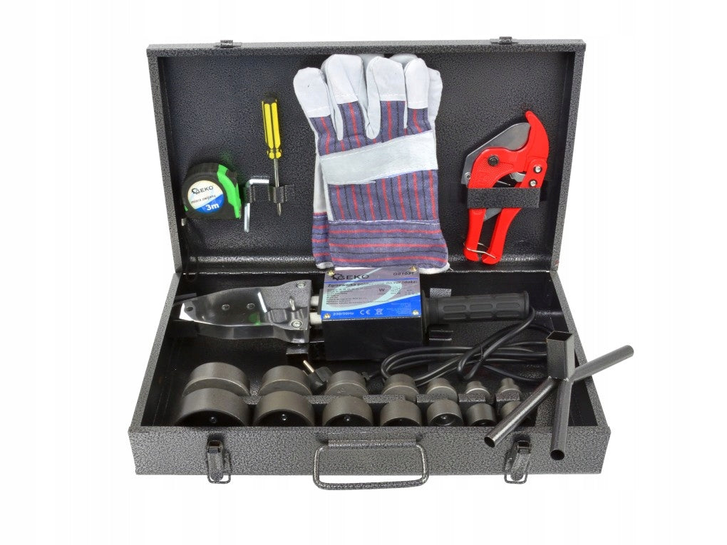 PIPE WELDING MACHINE 1500W 7 DIES 16-63mm Batteries included no