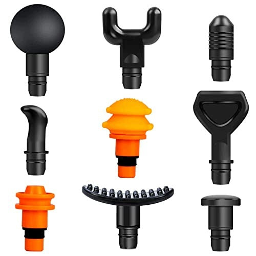 PISTOL MASSAGE HEADS SET OF 9 FOR FASCIA ATHLETES FOR HOME Brand no brand