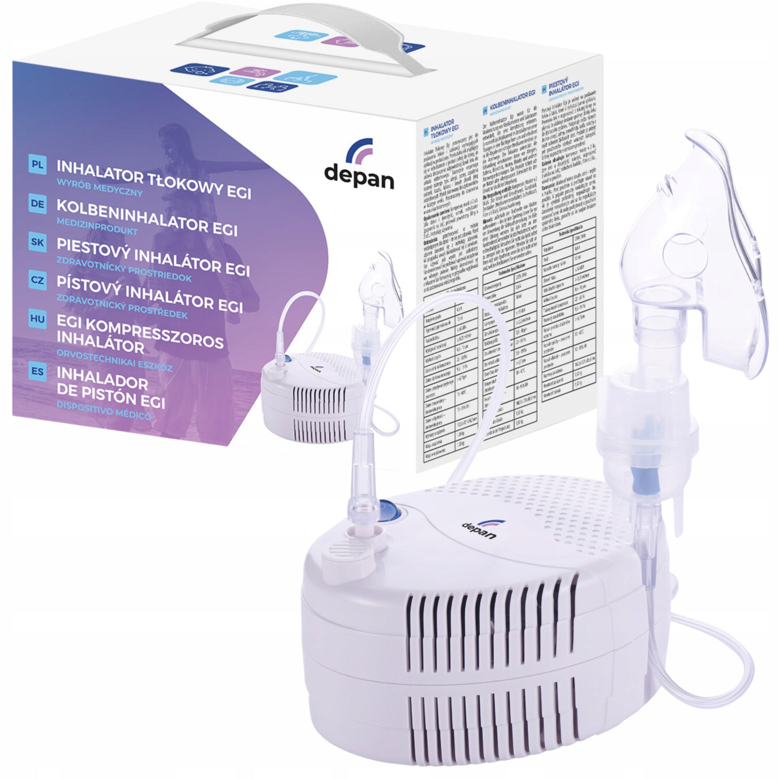 PISTON INHALER NEBULIZER + 2 SILENT MASKS + FILTERS FREEBIE