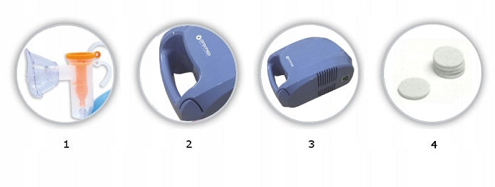 PISTON INHALER ORO-MED FAMILY PLUS 2,3 BAR MASK NEBULISER FILTERS 6ML Manufacturer of a medical device Oromed