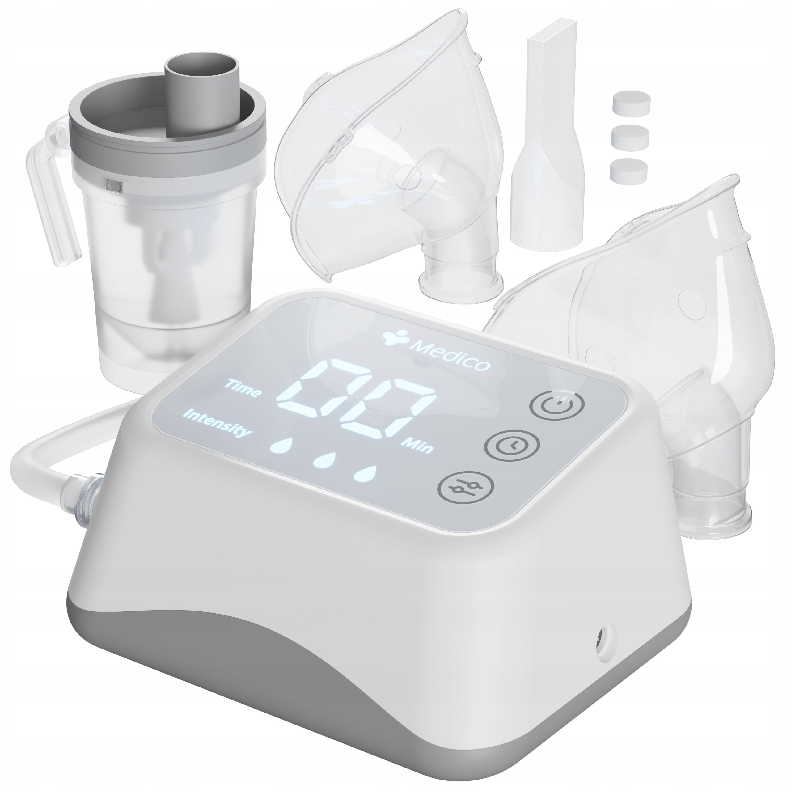 PISTON NEBULISER INHALER FOR CHILDREN AND ADULTS, SILENT, PORTABLE, LIGHTWEIGHT Packaging status original