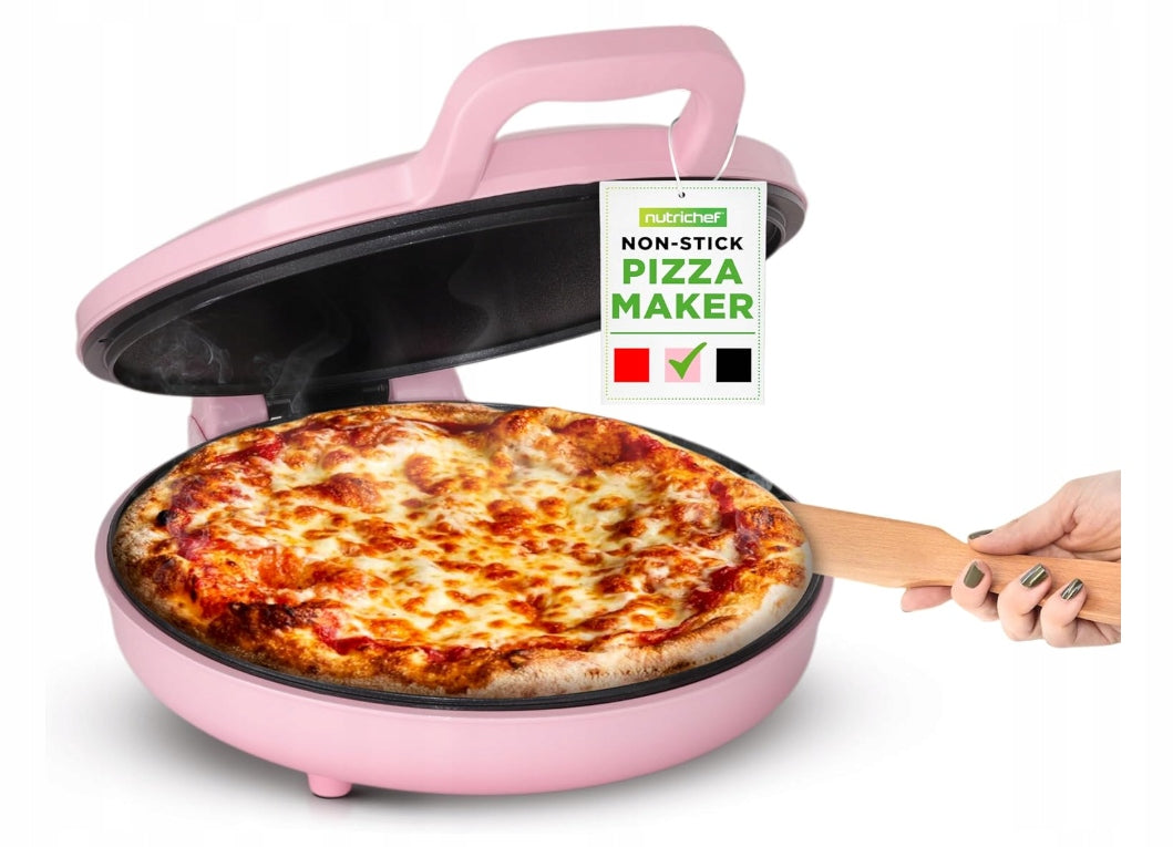 PIZZA OVEN 204 DEGREES ELECTRIC HOMEMADE NUTRICHEF 1500W PINK