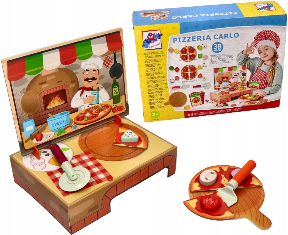 PIZZERIA CARLO SET WOODEN TOY Woodyland Brand Woodyland